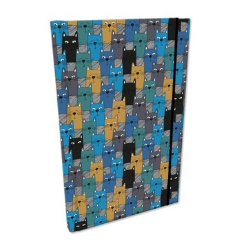 Elegancki Notes Notatnik z gumką A5 192str w kratkę Soft Touch KOTY