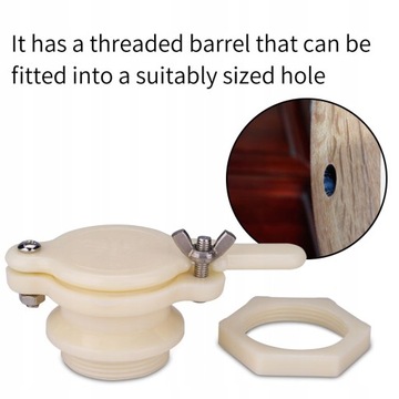 КЛАПАН ДЛЯ МЕДА С БОЛЬШИМ ОТВЕРСТИЕМ ДЛЯ СЕТРИФИКАТОРА ДЛЯ ВЕДРА 40 ММ