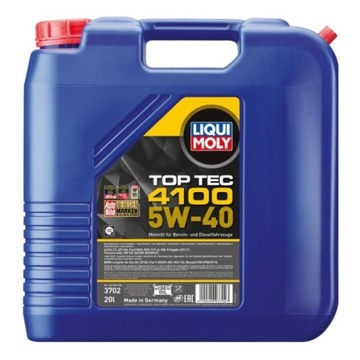 LIQUI MOLY OLEJ LIQUI MOLY 5W40 20L TOP TEC 4100 / DPF/FAP / 502.00 505.00
