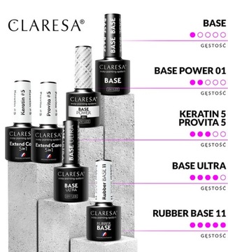 CLARESA KERATIN 5в1 РЕЗИНОВАЯ БАЗА С КЕРАТИНОМ 05