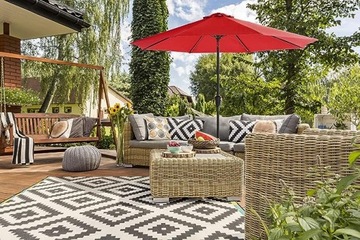 КРАСНЫЙ САДОВЫЙ ЗОНТ ТЕРРАСА 3 М КЛАССИК