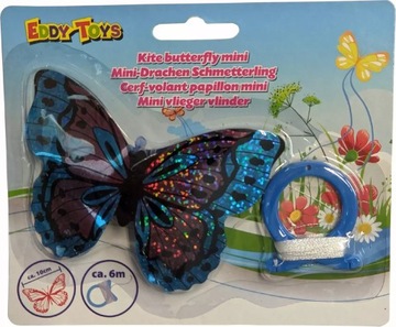 Mały latawiec dla dzieci mini Motyl linka 6m EDDY TOYS Butterfly