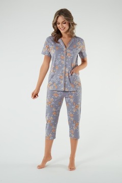 Piżama damska Italian Fashion Nidri kr. rękaw 3//4 spodnie r. XL