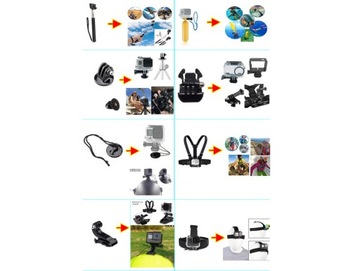 VIP SOLID MEGA НАБОР АКСЕССУАРОВ 50 в 1 GOPRO HERO 6 7 8 9 10 Extreme FULL