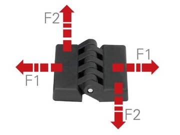 ПЕТЛЯ ПЛАСТИКОВАЯ С ОТВЕРСТИЯМИ 48x48 ИЗ ПЛАСТИКА PA
