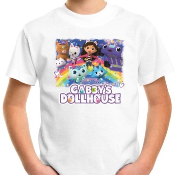 T-SHIRT KOSZULKA DLA DZIECKA KOCI DOMEK GABI 140 SUPER JAKOŚĆ