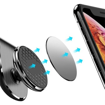 UCHWYT MAGNETYCZNY SAMOCHODOWY NA TELEFON DO AUTA NA KRATKE