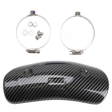 Универсальный теплозащитный экран выхлопной системы длиной 19,5 см, центральный глушитель из углеродного волокна