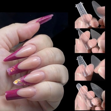 СИЛИКОНОВЫЕ ФОРМЫ ДЛЯ НОГТЕЙ ДВОЙНАЯ ФОРМА ФРАНЦУЗСКАЯ КОМБО-СИСТЕМА 12 шт. НА ВЫБОР