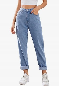 SHEIN SPODNIE JEANSOWE DAMSKIE NIEBIESKIE _ 38 M