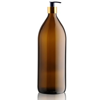 BUTELKA SZKLANA Z POMPKĄ DOZUJĄCĄ 1000ml
