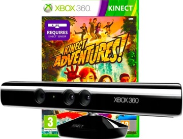 SENSOR KINECT + KINECT ADVENTURES XBOX 360 PL PO POLSKU