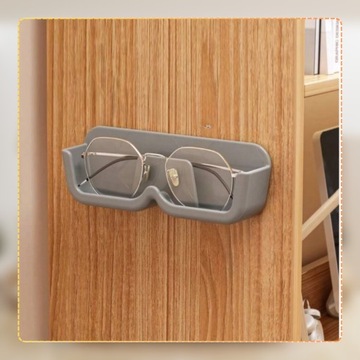 Uchwyt szary półka ścienny na okulary organizer do przechowywania okularów