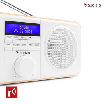 Цифровое домашнее офисное радио FM DAB+, белое