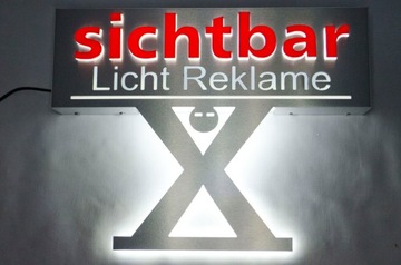 Уличный световой короб с объёмными буквами 200х100