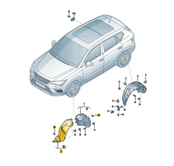 PODBĚH CUPRA ATECA LEVÝ PŘEDNÍ 575854815AA. VÝROBEK NOVÝ ORIGINÁLNÍ