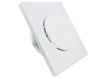 Квадратный диффузор 125 мм, белый металл