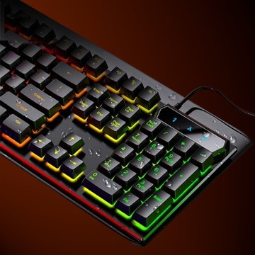НАБОР КЛАВИАТУРЫ И МЫШИ ИГРОВАЯ МЫШЬ С RGB-СВЕТОДИОДНОЙ ПОДСВЕТКОЙ ДЛЯ USB-ГЕЙМЕРОВ