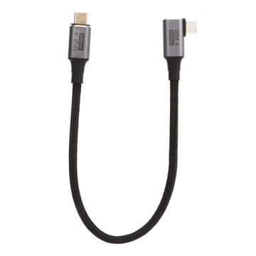 УГОЛ 90° КАБЕЛЬ USB 4.0 TYPE-C 40 ГБ/С ВИДЕО + ЗВУК 0,3 М