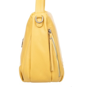 Желтая кожаная сумка Vezze Conta