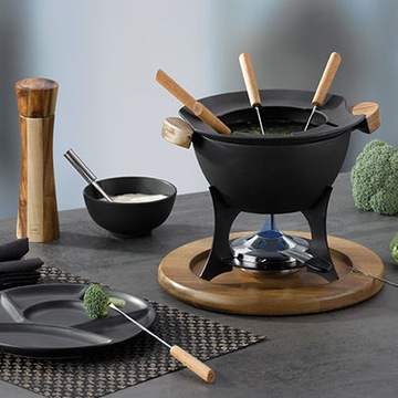 ZESTAW DO FONDUE ŻELIWNY dla 6 os Kela