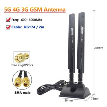 Fabryka cena 2*2 5G 4G LTE 3G GSM antena Omni zewnętrzny WiFi bezprzewodowy