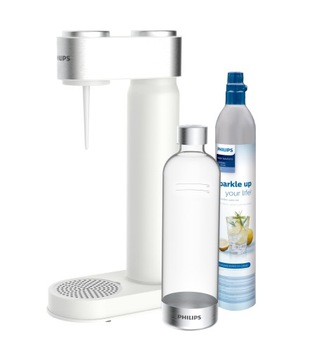 Saturator do wody gazowanej PHILIPS GoZero biały + butelka + nabój CO2