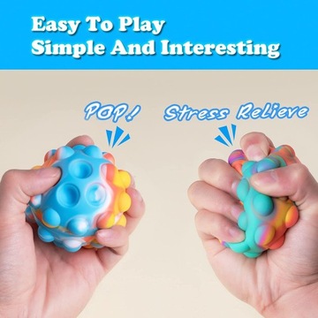 МЯЧ АНТИСТРЕСС POP IT BALL GNIOTEK PUSH POP