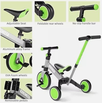 Трехколесный беговел KORIMEFA 4 в 1 для детей