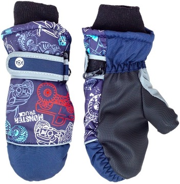 YO RĘKAWICZKI NARCIARSKIE CHŁOPIĘCE RĘKAWICE ZIMOWE JEDNOPALCZASTE 12