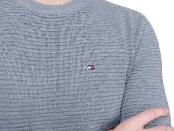 Sweter męski Tommy Hilfiger FLAG EMBROIDERY JUMPER FADED BLUE