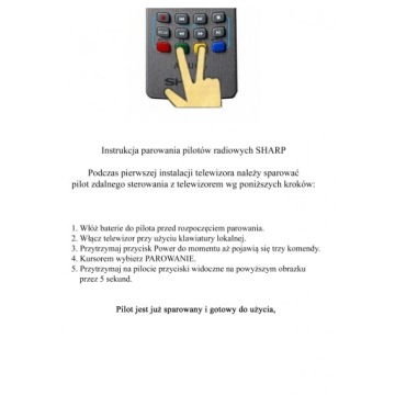 Радиопульт Sharp SHW/RMC/0118 черный (ОРИГИНАЛ)