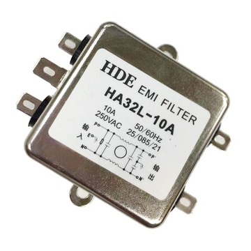 Jednofazowy filtr EMI, HA32L A 10 A 250 V 50/60 Hz Przeciwzakłóceniowy