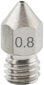 DYSZA STALOWA MK8 0.8 mm 1.75mm CREALITY ENDER 3 5