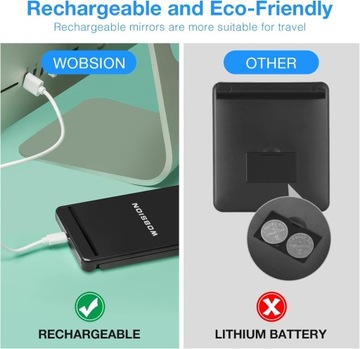 Зеркало для макияжа со светодиодной подсветкой,