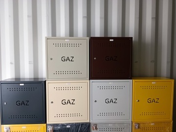 Шкаф, газбокс 60х60х25 Версия Премиум Коричневая спинка