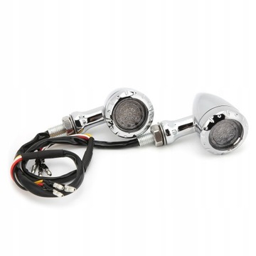 2 szt. Motocykl LED Turn Signal Lamp Retro Żółte