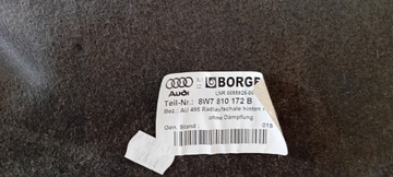 AUDI A5 8W7 CABRIO PODBĚH ZADNÍ PRAVÉ 8W7810172B