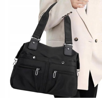 СУМКА ЖЕНСКАЯ, ПРОЧНАЯ, ВМЕСТИТЕЛЬНАЯ, ЧЕРНАЯ, МНОГОКОМПЛЕКТНАЯ, УДОБНАЯ