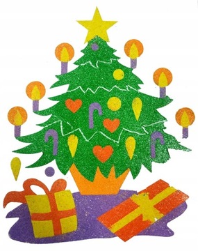 Картины из песка РОЖДЕСТВЕНСКАЯ роспись песком