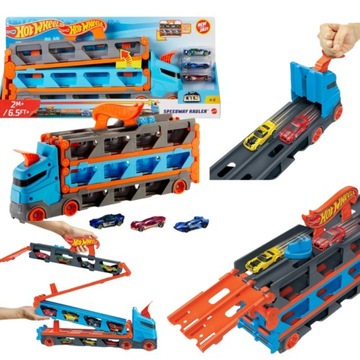 TOR WYŚCIGOWY MATTEL HOT WHEELS CITY WYŚCIGOWY TRANSPORTER 2W1
