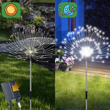 4X СОЛНЕЧНАЯ ЛАМПА ДЛЯ УКРАШЕНИЯ САДА Одуванчики 480 LED + ПУЛЬТ ДИСТАНЦИОННОГО УПРАВЛЕНИЯ