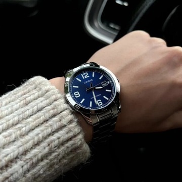 ЧАСЫ МУЖСКИЕ CASIO MTP-V004D-2B (zd047g) + КОРОБКА + ГРАВИРОВКА