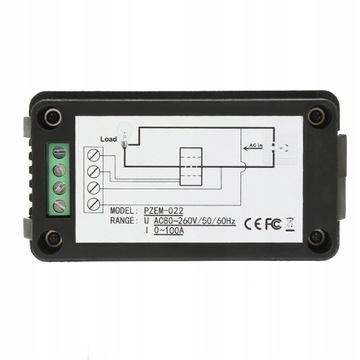 MIERNIK WOLTOMIERZ AMPEROMIERZ WATOMIERZ 80-260VAC 100A 22000W