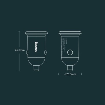 Автомобильное зарядное устройство Baseus Fast 2x USB 4.8A