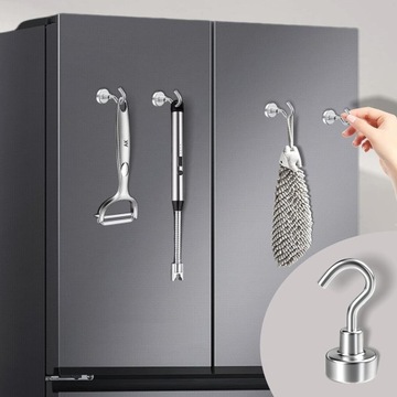 10 SZT HAKÓW MAGNETYCZNYCH MAGNES NEODYMOWY HAKI DUŻA SIŁA CIĄGNĄCA 8 KG