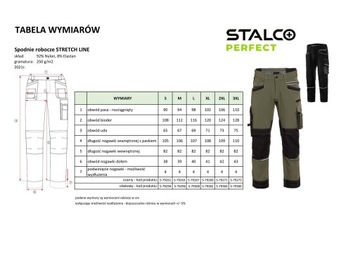 Рабочие брюки Stalco STRETCH LINE, оливковый, размер 3XL