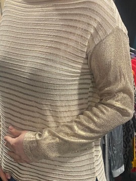 ИТАЛЬЯНСКИЙ СВИТЕР VG LUXURY RINASCIMENTO СДЕЛАНО В ИТАЛИИ ЗОЛОТОЙ M/L 38 40