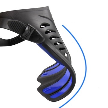 2 гибких ласты для подводного плавания, синие, большие XL