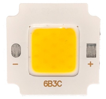LED COB 6B3C 10W 9-12V BARWA BIAŁA CIEPŁA 3200K